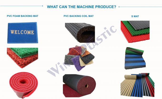 Máquina de fabricação de esteiras de bobina de PVC de dupla cor Modelo n.o SJ100/30 Espessura 10-19 mm 0