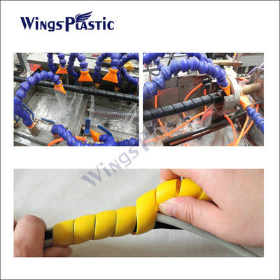 Máquina espiral de Hose Pipe Extruder do protetor do envoltório do PA dos PP do PE com a extrusora de único parafuso