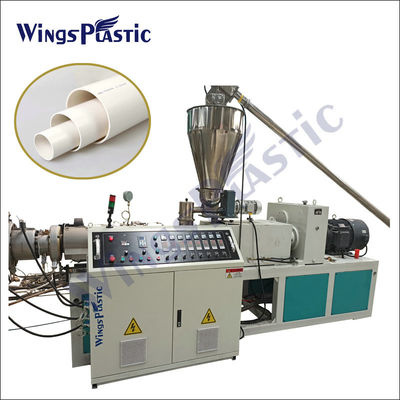 Linha de extrusão de tubos de PVC de plástico HDPE PP PPR Máquina de extrusão de tubos de PVC