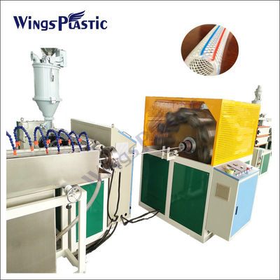 Linha de extrusão de mangueira reforçada com fibra de PVC Máquina de fabricação de tubos de mangueira de jardim de plástico / PVC