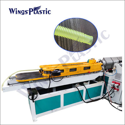 Linha de produção de tubos corrugados de plástico de parede única de resfriamento por água de alta velocidade