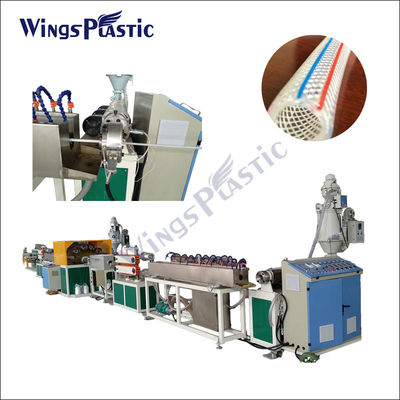 Linha de produção de tubos de plástico Pvc reforçados com fibras Máquina de extrusão de tubos de revestimento de plástico