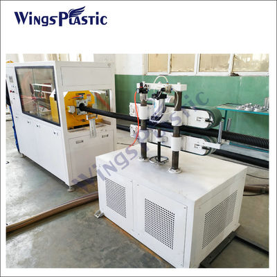 Tubulação plástica do PVC DWC do HDPE que faz a linha usina da extrusão da máquina