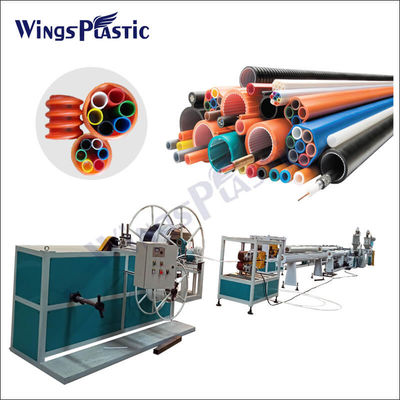 O PE do HDPE cabografa a linha de produção da máquina da extrusão da tubulação da embalagem do pacote de Micropipe