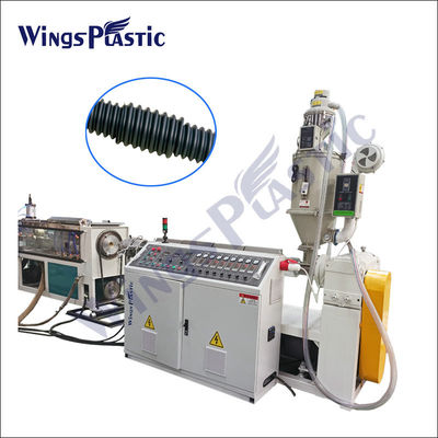 Máquina de fabricação de tubos de plástico ondulado de espiral de pós-tensão PLC PE 105kw 350kg/h