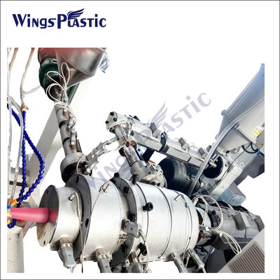 Máquina de extrusão de tubos HDPE PPR de controlo por PLC para diâmetro de tubos de 20 a 110 mm