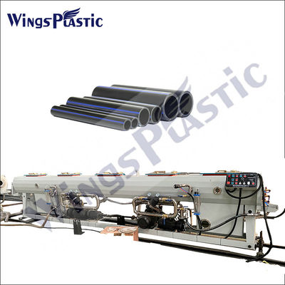 11-37kw Potência do motor principal Máquina de extrusão de tubos HDPE 18-36kw Potência de aquecimento