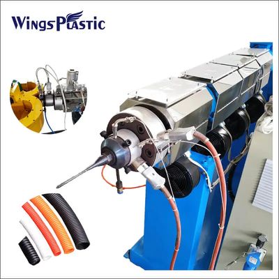 Sistema de controlo PLC Máquina de extrusão de tubos de plástico 0-74rpm Velocidade do parafuso