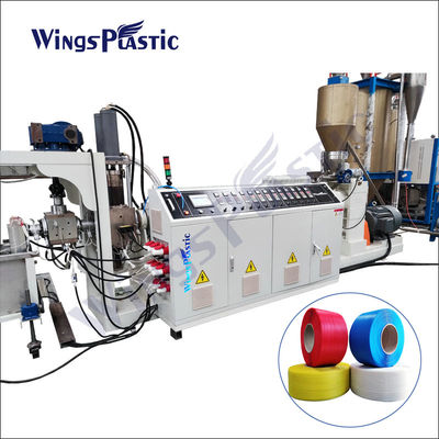 Fábrica de reciclagem de PET plástico Máquina de fabricação de tiras PET Linha de extrusão de tiras de embalagem PET