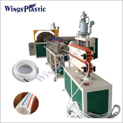 Linha de extrusão de mangueira reforçada com fibra de PVC Máquina de extrusão de plástico / Máquina de fabricação de tubos de mangueira de jardim de PVC