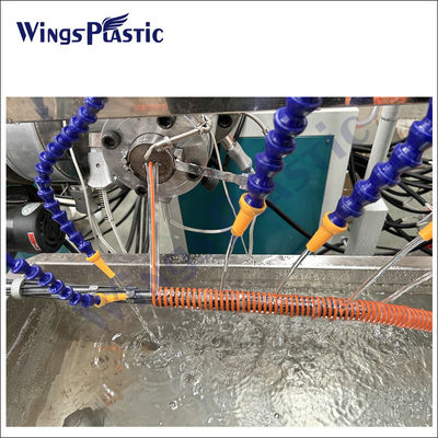Linha de máquinas de extrusão de plástico para mangueira de sucção em espiral de PVC / Linha de produção de extrusores de tubos de tubo de sucção em espiral de plástico de PVC