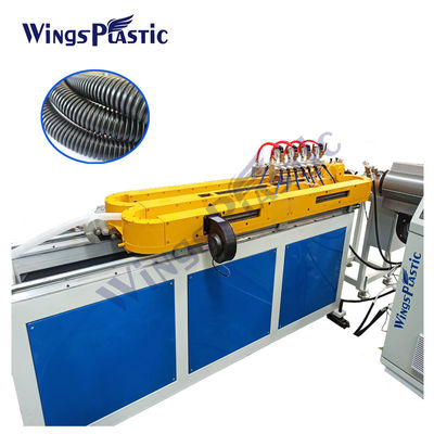 Linha ondulada da tubulação da única parede do PVC da máquina da extrusora da tubulação do HDPE do ISO do CE