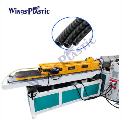 Linha de produção flexível 80kg/H da tubulação da única máquina ondulada plástica da extrusão da tubulação da parede